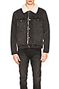 view 2 of 5 BLOUSON DENIM SHERPA in Stone Black