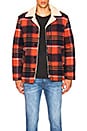 view 1 of 5 Old Mate Sherpa Coat in Fire Check