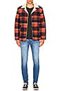 view 5 of 5 Old Mate Sherpa Coat in Fire Check