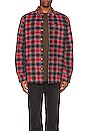 view 3 of 3 Men At Work Quilted Cord Check Shirt in Multi