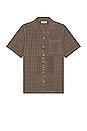 view 1 of 4 Tile Cord Bowler Shirt in Brown