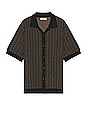 view 1 of 4 Bowler Pattern Knit Shirt in Brown