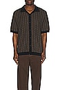 view 4 of 4 Bowler Pattern Knit Shirt in Brown