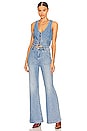 view 4 of 4 X Phoebe Tonkin Eastcoast Flare in Organic Mid Blue