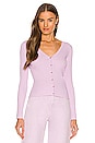 view 1 of 4 Classic Rib Cardigan in Lavender