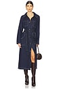 view 2 of 4 Bijou Trench in Rinse Denim