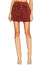 view 1 of 4 X Phoebe Tonkin Francoise Cord Mini Skirt in Chestnut