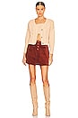 view 4 of 4 X Phoebe Tonkin Francoise Cord Mini Skirt in Chestnut
