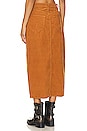 view 3 of 4 Chicago Midi Skirt in Tan Cord