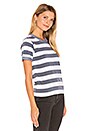 view 2 of 4 Stripe Super Ringer Tee in Navy Stripe