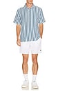 view 3 of 5 Seaside Terry Polo in Ash Blue Vintage Stripe