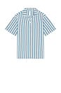 view 4 of 5 Seaside Terry Polo in Ash Blue Vintage Stripe