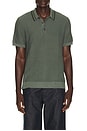 view 1 of 4 Fine Knit Sweater Polo in Olive Shadow