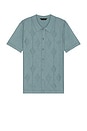 view 1 of 4 Bello Sweater Polo in Stormy Sea Green