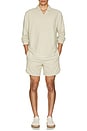 view 4 of 4 Seaside Terry Long Sleeve Polo in Sandstone