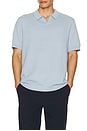 view 3 of 4 Johnny Collar Polo in Arctic Blue & White
