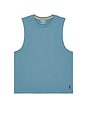 view 1 of 4 Base Training Sleeveless Tee in Blue Stone