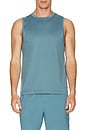 view 3 of 4 Base Training Sleeveless Tee in Blue Stone