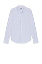 view 1 of 5 Slim Commuter Shirt in Dark Blue Wide Stripe