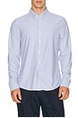 view 4 of 5 Slim Commuter Shirt in Dark Blue Wide Stripe