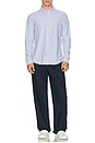 view 5 of 5 Slim Commuter Shirt in Dark Blue Wide Stripe