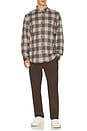 view 2 of 4 Hardy Flannel Shirt in Foggy Taupe & Iron Buffalo Check