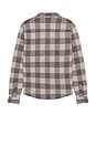 view 4 of 4 Hardy Flannel Shirt in Foggy Taupe & Iron Buffalo Check