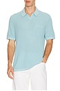 view 1 of 4 Coastal Johnny Collar Polo in Aquamarine