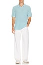view 3 of 4 Coastal Johnny Collar Polo in Aquamarine
