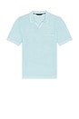 view 4 of 4 Coastal Johnny Collar Polo in Aquamarine