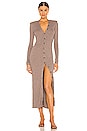 view 1 of 3 Vianne Knit Dress in Walnut