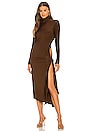 view 1 of 4 X REVOLVE Marchella Tied Cut Out Midi Dress in Bitter Chocolate