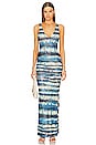 view 1 of 3 Rozio Dress in Blue Tye Dye Multi