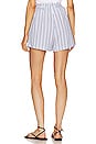 view 3 of 5 Jaymme Shorts in Blue And White Stripe