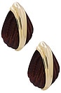 view 2 of 4 Aster Earring in Dark Wood