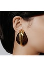 view 3 of 4 Aster Earring in Dark Wood