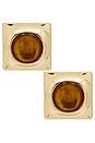 view 1 of 4 Joan Earring in Gold & Amber
