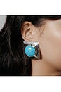 view 3 of 4 Joan Earring in Silver & Turquoise