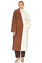 view 2 of 5 Minka Coat in Ivory & Mahogany