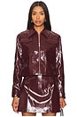 view 1 of 4 BLOUSON LINDE in Oxblood