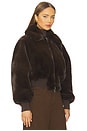 view 3 of 5 Clemence Faux Fur Jacket in Brown