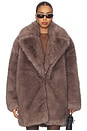 view 1 of 4 Fonzee Coat in Grey Brown