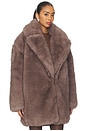 view 2 of 4 Fonzee Coat in Grey Brown