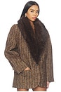 view 2 of 5 Morrison Coat in Brown Multi