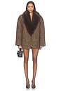 view 5 of 5 Morrison Coat in Brown Multi