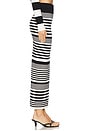 view 3 of 6 Tamika Knit Skirt in Black White Stripe