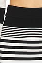 view 6 of 6 Tamika Knit Skirt in Black White Stripe