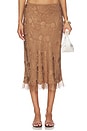 view 1 of 6 ROBE MI-LONGUE MINA in Brown