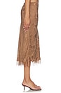 view 3 of 6 ROBE MI-LONGUE MINA in Brown