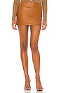 view 1 of 4 Abela Faux Leather Skirt in Cognac